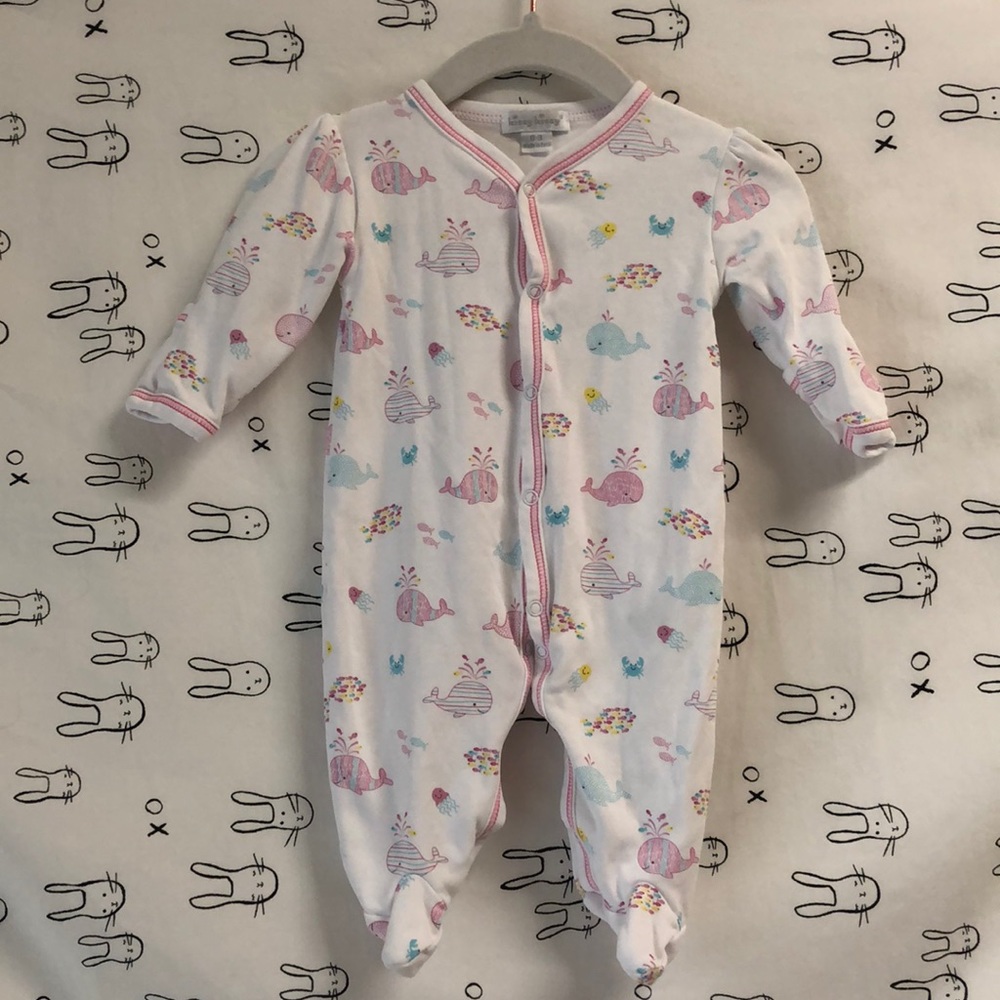 Kissy Kissy Whale of a Time Prima Cotton Footie